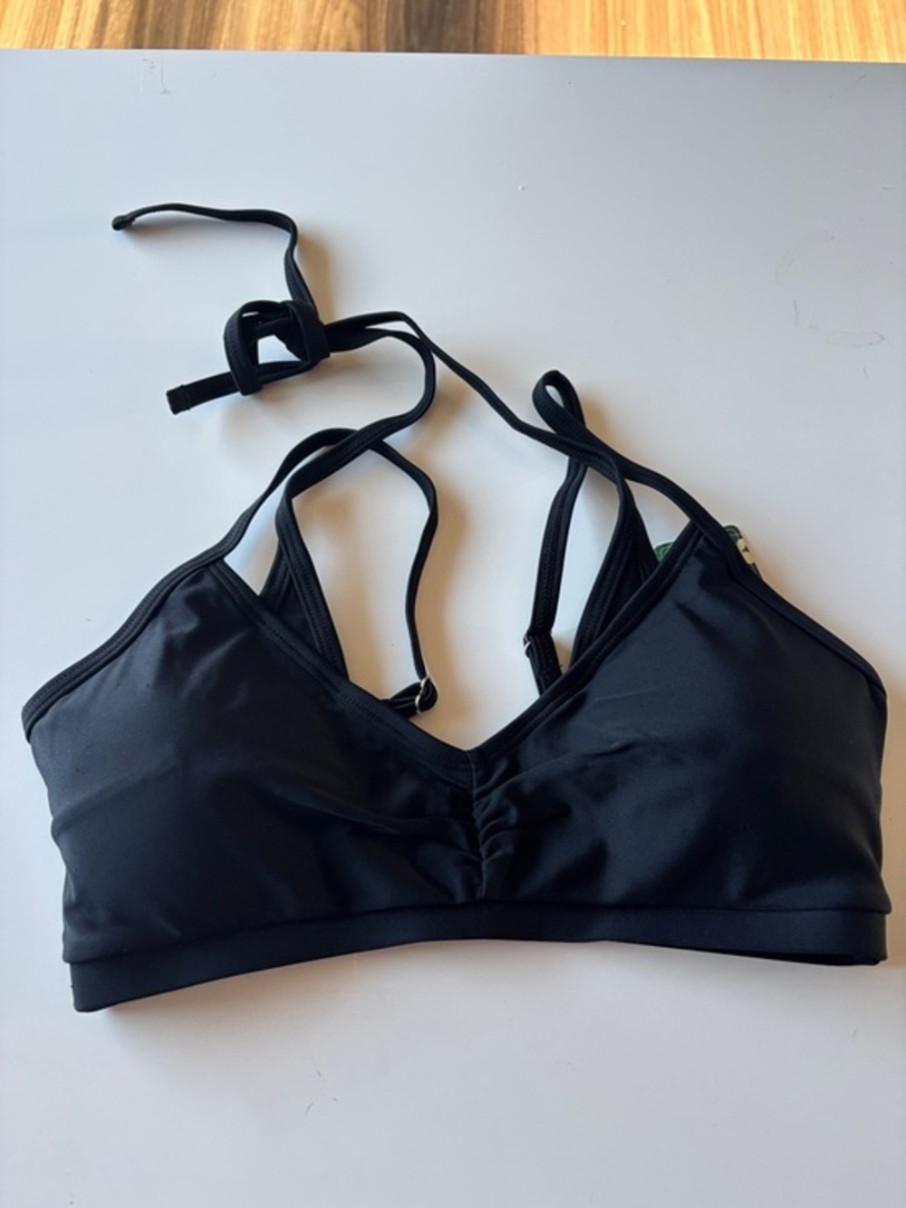 Classic Black Strappy Bikini Top - Supportive Swim Bralette